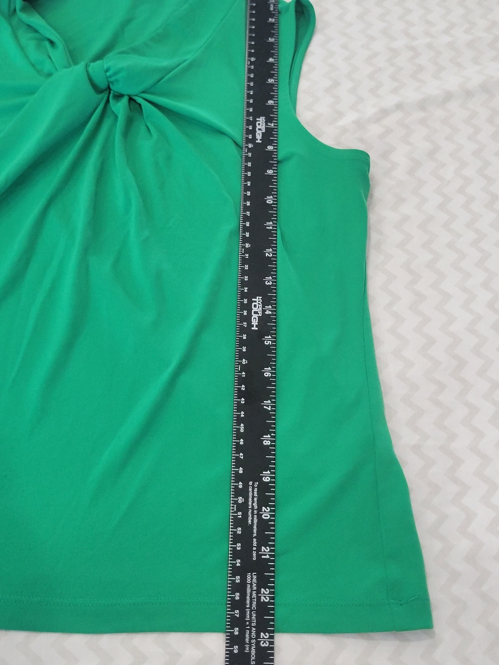 Calvin Klein Green Sleeveless Knot Neck Top Sz Medium - Picture 7 of 9